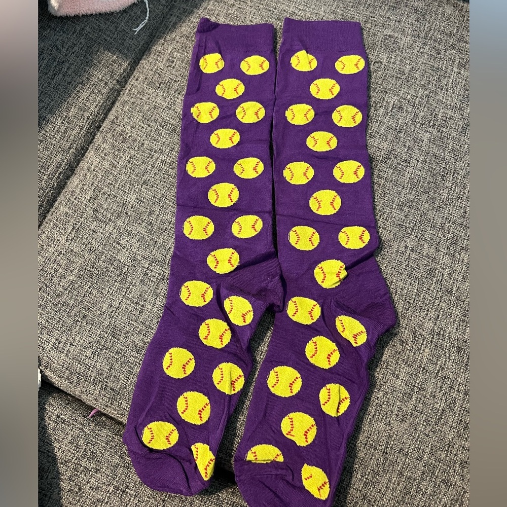 Purple Softball Socks - New